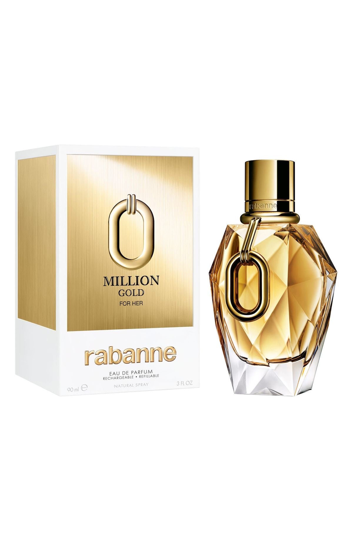 MILLÍON GOLD FOR HER RECARGABLE 90 ML 3.0 OZ .