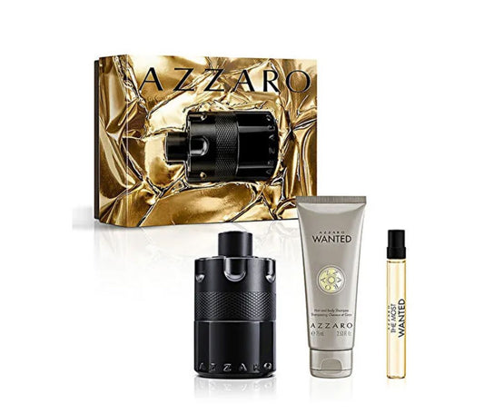 AZARRO THE MOST WANTED EAU PERFUM INTENSE KIT 3 PIEZAS ,10 ML,75 ML, 100 ML